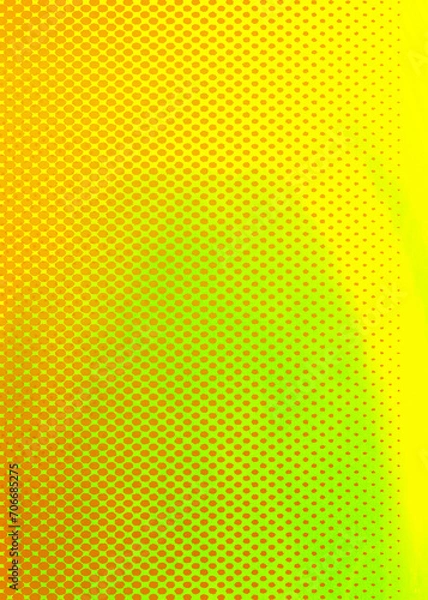 Fototapeta Yellow dot design vertical background with blank space for Your text or image, usable for social media, story, banner, poster, Ads, events, party, celebration, and various design works