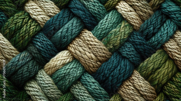 Obraz seamless wallpaper woven yarn string pattern