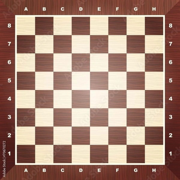 Fototapeta Pusta deska szachowa