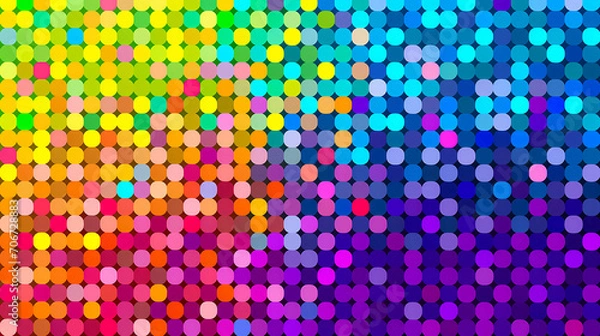 Fototapeta Multicolor, rainbow modern geometrical abstract pattern background. Dotted texture template. 