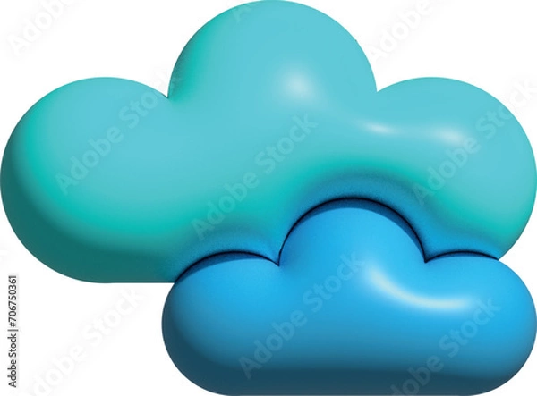 Obraz Cloudy weather illustration forecast grey cloud