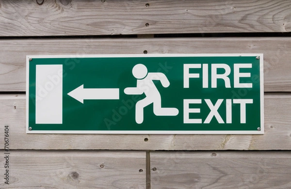 Fototapeta Fire Exit Sign