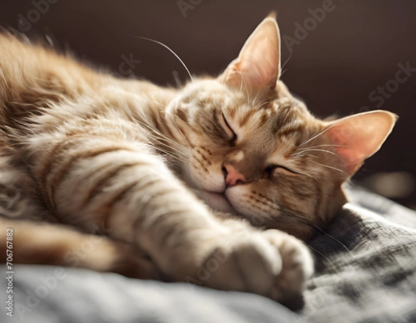 Obraz Tabby cat napping