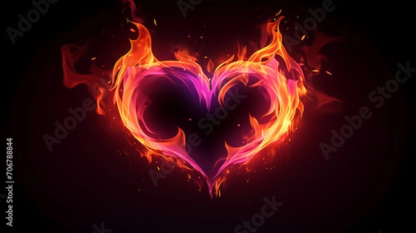 Fototapeta Romantic heart shaped Valentine's Day background for background, cards, flyers, posters, banners and cover designs etc.