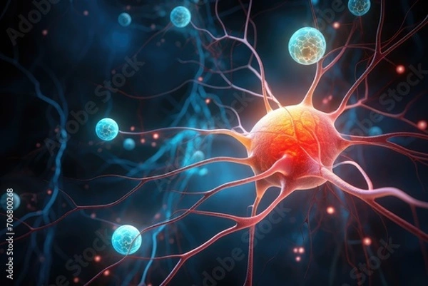 Fototapeta The parasympathetic nervous system activating acetylcholine-mediated responses for rest and digestion.