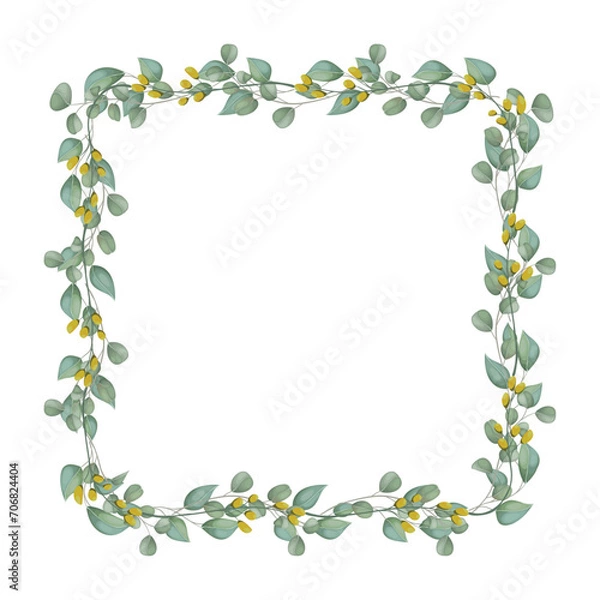 Fototapeta Vector leaf element ornament background design