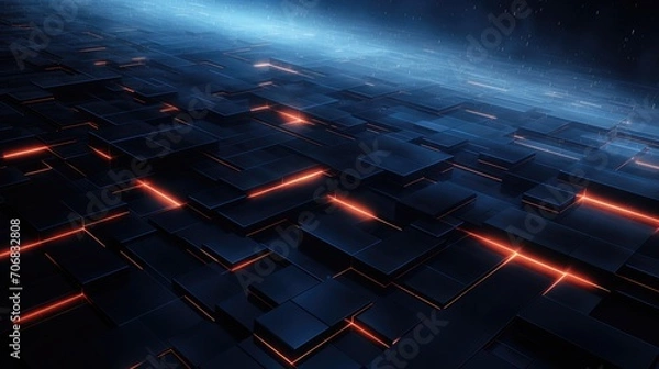 Obraz Dark and modern digital creativity