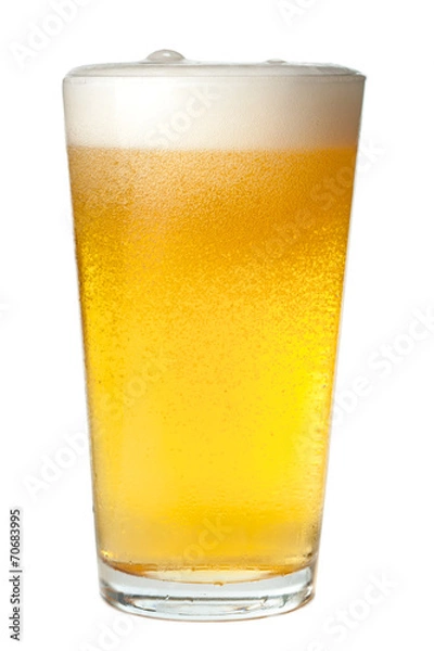 Obraz Kufel piwa na białym tle
