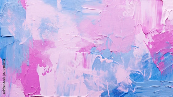 Fototapeta A modern abstract background with a textured blend of pink and blue paint strokes on a canvas.