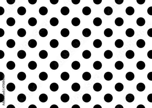 Obraz Białe tło w czarne kropki