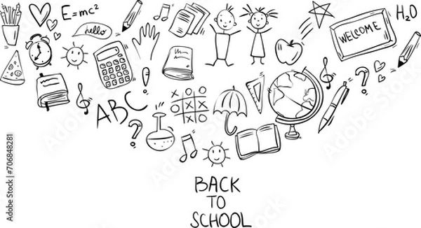 Fototapeta hand drawn music notes