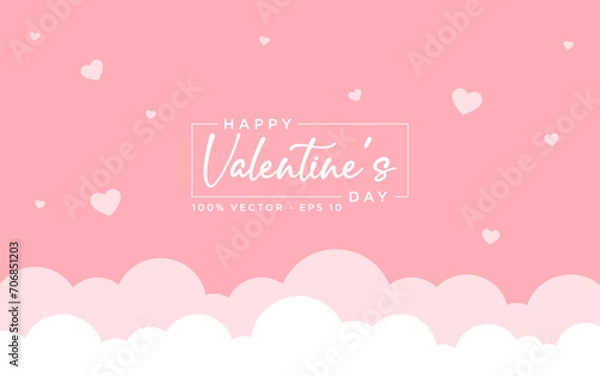 Fototapeta Modern background of valentine's day, romance, hearts, design vector template editable and resizable EPS 10