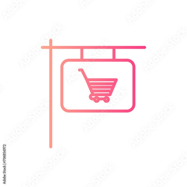 Fototapeta market gradient icon