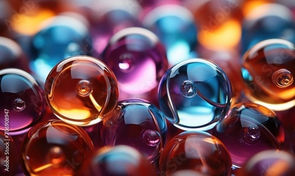 Obraz Colorful bright glass balls background
