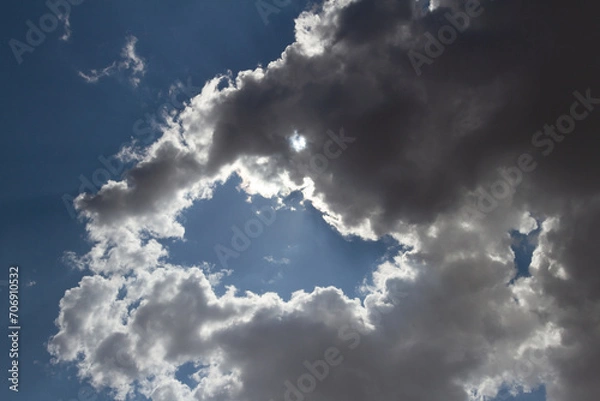 Obraz beautiful cloud with sun rays