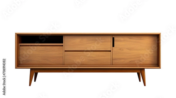 Fototapeta cabinet furniture Interior design concept furniture for living isolated on clear png background and transparent background, AI generative.
