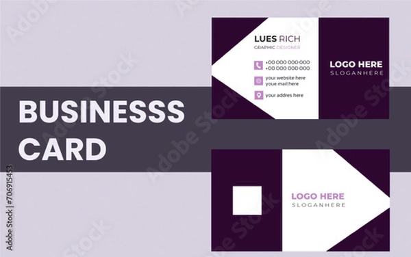 Fototapeta Creative modern name card and business card,Simple,Minimalist,Colorful,double sided business card template modern and clean style