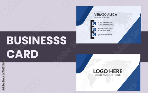 Obraz Creative modern name card and business card,Simple,Minimalist,Colorful,double sided business card template modern and clean style