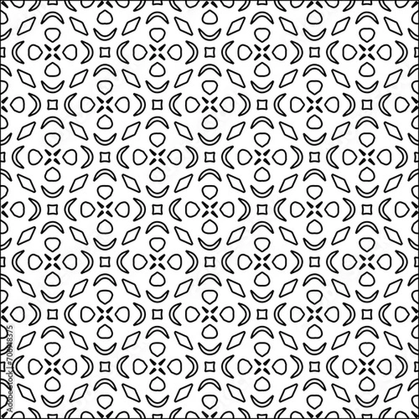 Fototapeta Abstract patterns.Abstract shapes from lines. Vector graphics for design, prints, decoration, cover, textile, digital wallpaper, web background, wrapping paper, clothing, fabric, packaging, cards.