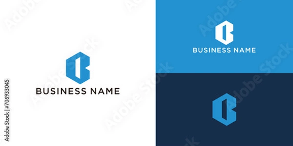 Fototapeta flat design letter b logo template