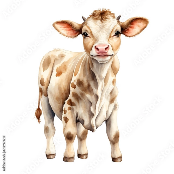 Fototapeta Calf isolated on white
