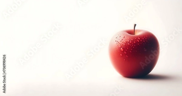 Fototapeta Apple fruit isolated on white background, generative ai