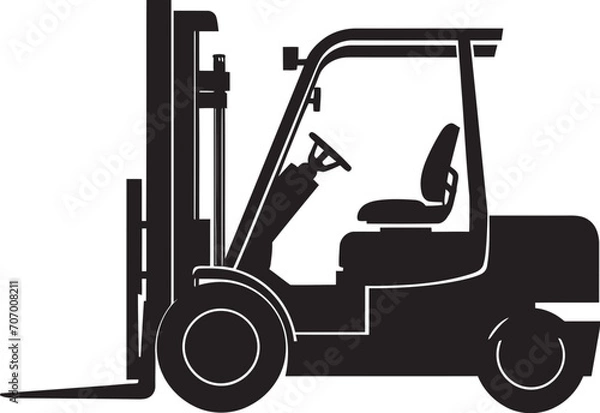 Fototapeta CargoCraft Dynamic Forklift Emblem LoadLift Vector Forklift Symbol