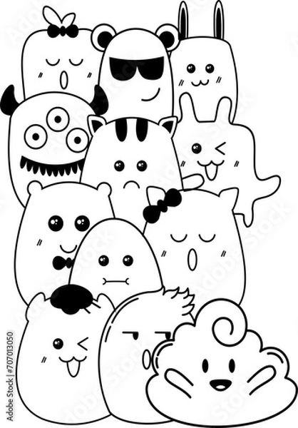 Obraz Line Cute Doodle