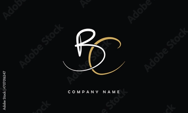 Fototapeta BC, CB, B, C Abstract Letters Logo Monogram