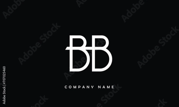 Fototapeta BB, BB Abstract Letters Logo Monogram