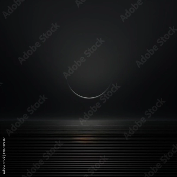 Obraz Premium 8K Dark Wallpaper: Elevate your screen with high-quality minimalism. Sleek, sophisticated, and cool vibes for a standout computer background, Generative AI