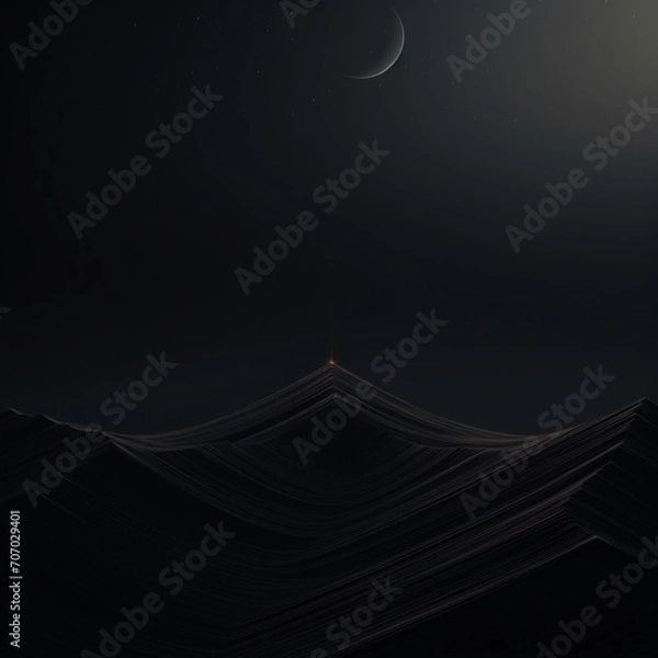 Obraz Premium 8K Dark Wallpaper: Elevate your screen with high-quality minimalism. Sleek, sophisticated, and cool vibes for a standout computer background, Generative AI