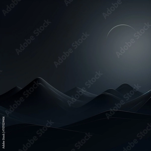 Fototapeta Premium 8K Dark Wallpaper: Elevate your screen with high-quality minimalism. Sleek, sophisticated, and cool vibes for a standout computer background, Generative AI