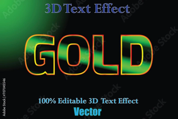 Obraz Colorful background and Editable 3d Text Effect