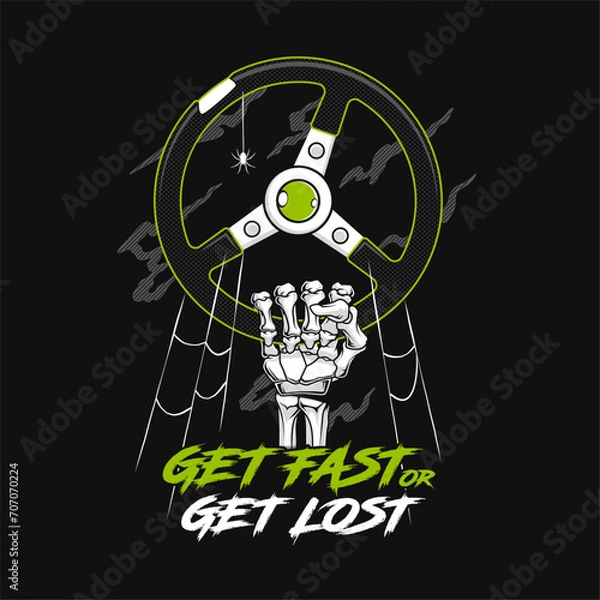 Fototapeta Racing Skeleton Hand