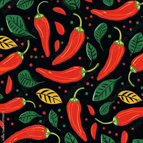 Obraz Red Chill pattern background 