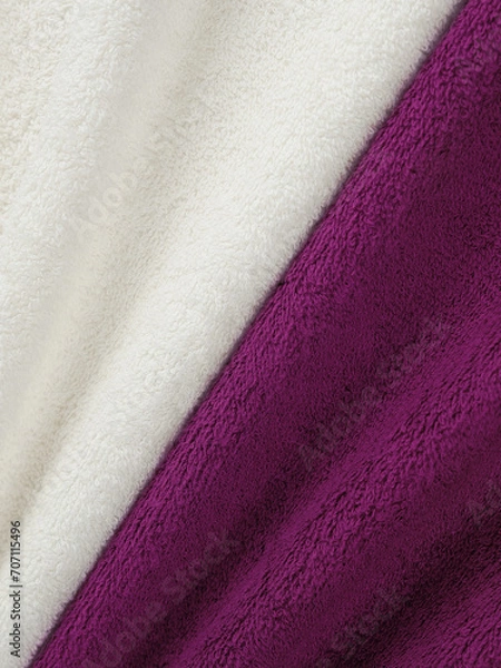 Fototapeta example of bath towel color. champagne and magenta. macro