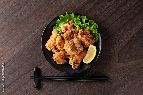 Obraz 俯瞰から見た鶏の唐揚げ