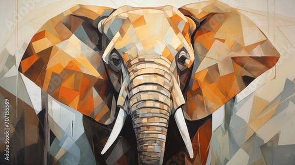 Obraz Elephant Head Illustration