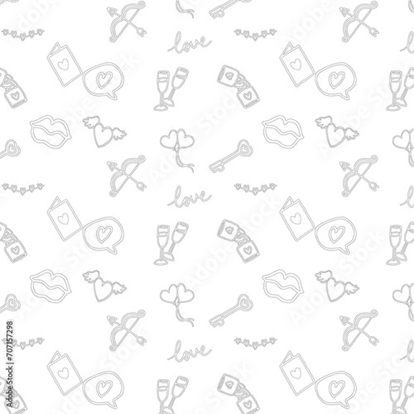 Obraz Background with elements of Valentine's day.