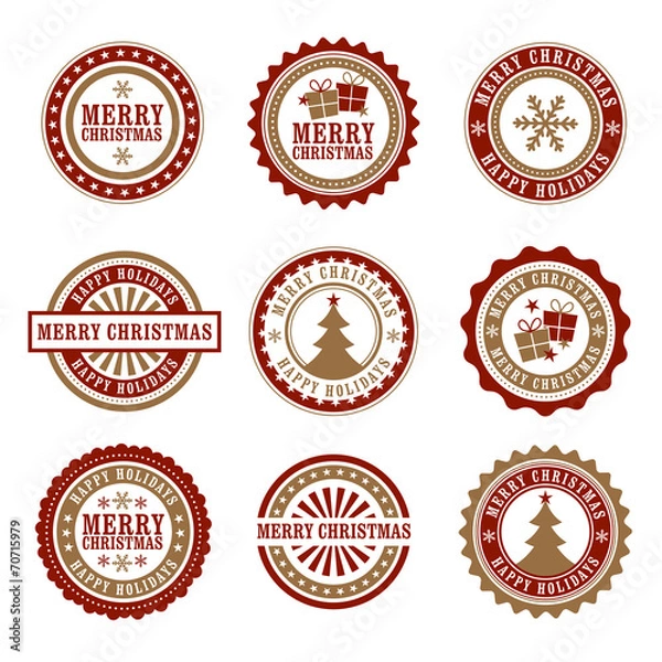 Obraz Christmas Badges