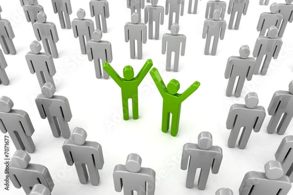 Obraz Winning green team