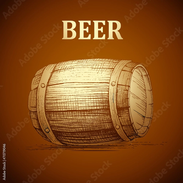 Fototapeta beer keg  for label, package