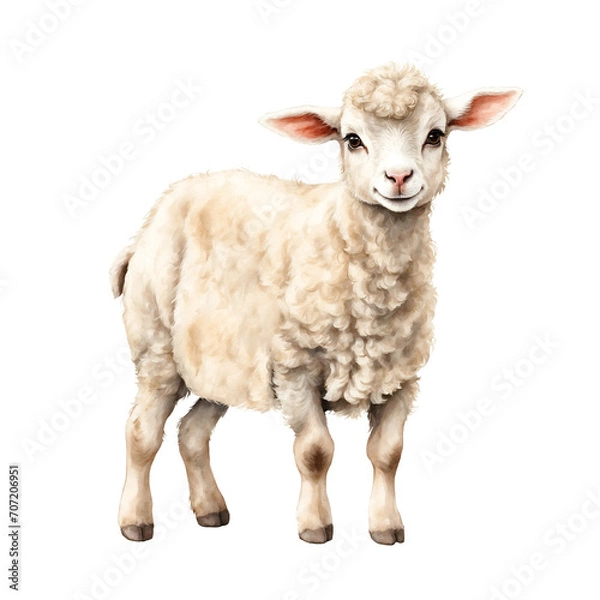 Fototapeta sheep isolated on white background 
