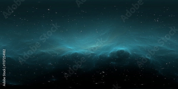 Fototapeta 360 degree space background with nebula and stars, equirectangular projection, environment map. HDRI spherical panorama.