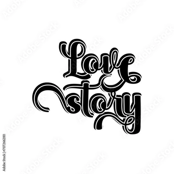 Fototapeta Love story motivational Creative design quotes typography vector design