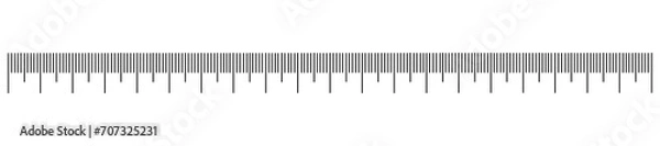 Obraz 
Horizontal measuring ruler. Dimensional indicator. Flat style. transparent background.