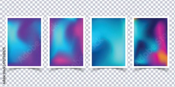 Obraz Gradient abstract blurred covers collection with blank cover presentation background
