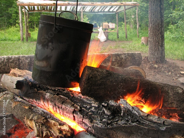 Obraz Cooking on fire