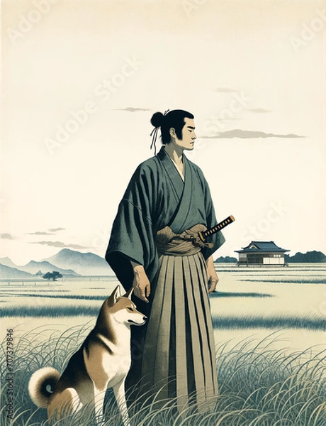 Obraz 浮世絵（Ukiyoe）／侍・サムライ（サムライ）